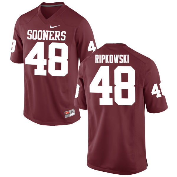 Men Oklahoma Sooners #48 Aaron Ripkowski College Football Jerseys Game-Crimson